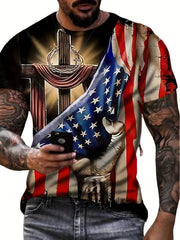 Men's Graphic Active T-shirt Casual Comfy Tees For Summer