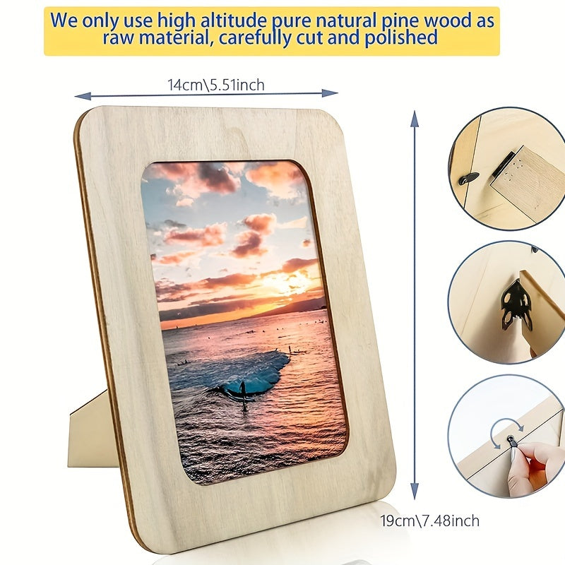 Wooden Vertical Postcard Frame DIY Set