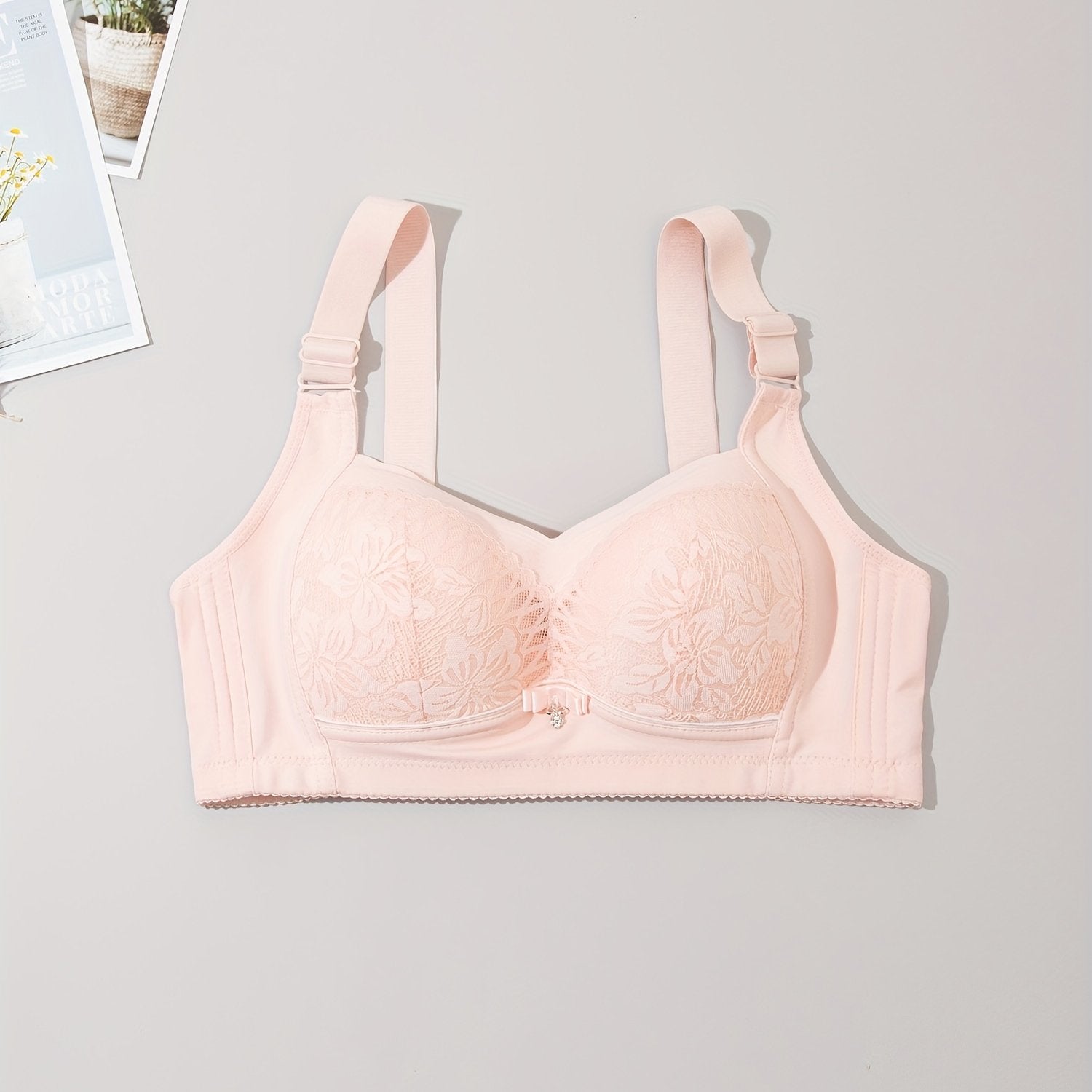Lace Wireless Push Up Bra - Comfy & Breathable