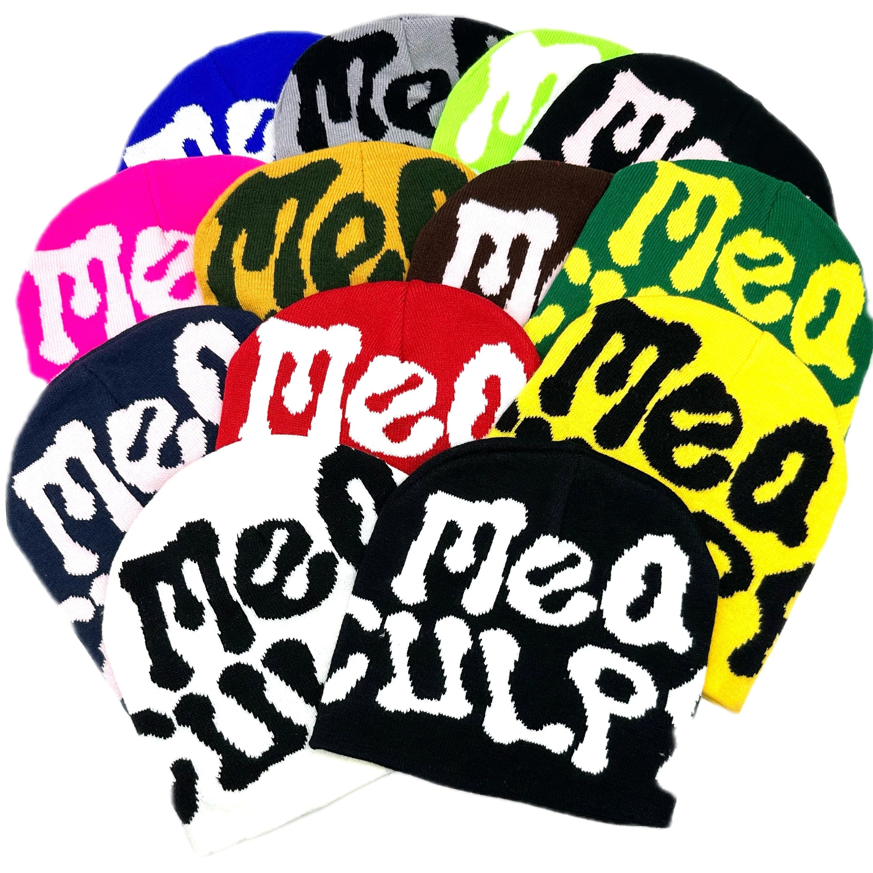 Y2K Hip Hop Candy Beanie Letter Jacquard Knit Hat