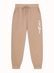 Men's Letter Print Joggers - Casual Stretch Waist Sweatpants
