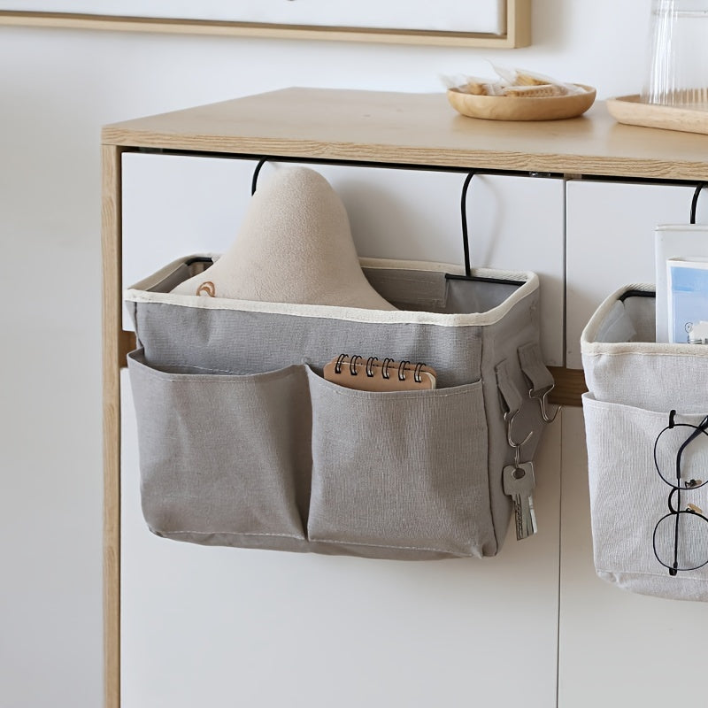 Canvas Bedside Storage Hanging Bag - Cotton Linen Fabric Home Decor Gift