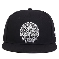 God's Eye Embroidered Men's Hip Hop Flat Brim Hat