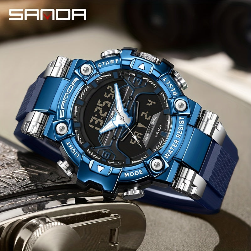 SANDA Metal Racing Waterproof Watch for Boy