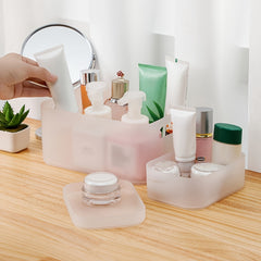 Plastic Transparent Cosmetic Storage Box with Cover