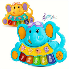 Elephant Shaped Musical Piano Toy for Kids