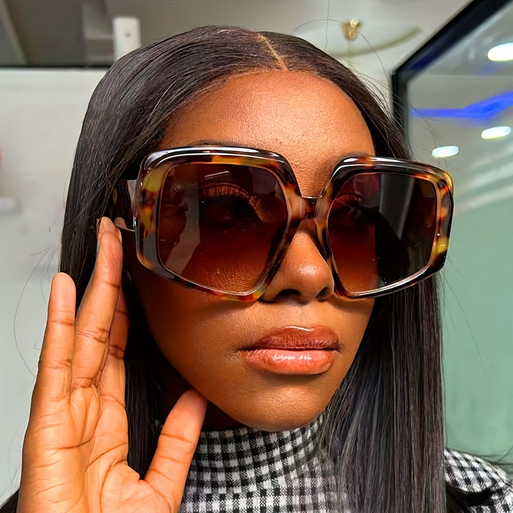 Retro Geometric Sunglasses Tortoiseshell UV400 Sun Shades