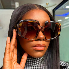 Retro Geometric Sunglasses Tortoiseshell UV400 Sun Shades