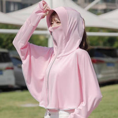 Women's Sun Prot. Ponytail Jacket w/ Breathable Hood Mask
