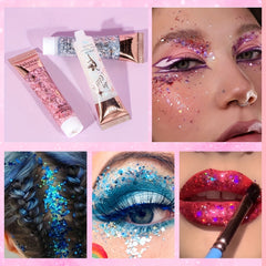 Gel Glitter Eye Shadow Liquid for Face and Body - Polarized Stage Sequins