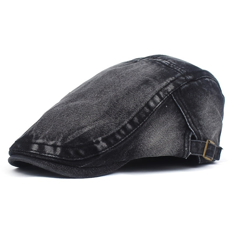 Vintage Denim Hat Cap with Embroidered Logo