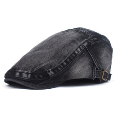 Vintage Denim Hat Cap with Embroidered Logo