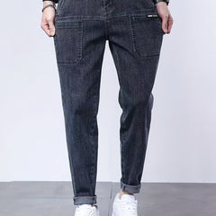 Men's Casual Denim Harem Pants w/ Pockets
