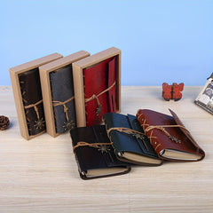 Vintage Ledger Diary Strap A6 Notebook