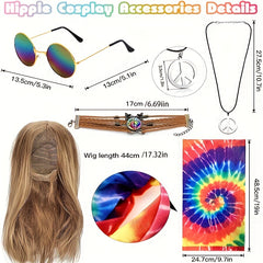 70s Hippie Clothing Set Role playing Party Costumes Halloween Party Decors