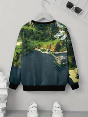 Kids Hot Game Map 3D Print Sweatshirt