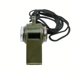 2PCS 3 in 1 Whistle Lifesaving Whistle With Compass Thermometer