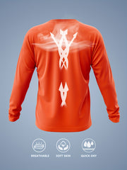 Men's Solid Crew Neck Long Sleeve Tee Top for Outdoor Fitness