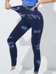 Tie Dye Yoga Running Pants High Waist Hip Lifting Yoga Fitness Pants