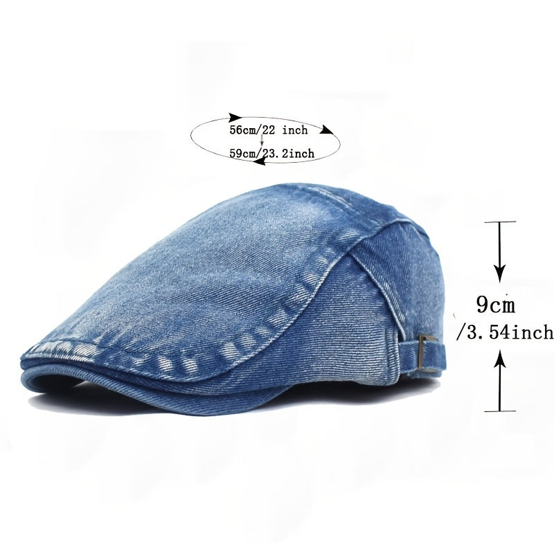 Vintage Denim Hat Cap with Embroidered Logo
