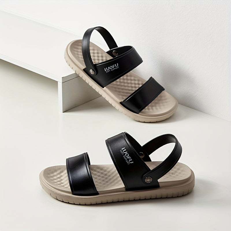 Men's Outdoor Open Toe Slip On Platform Sandals