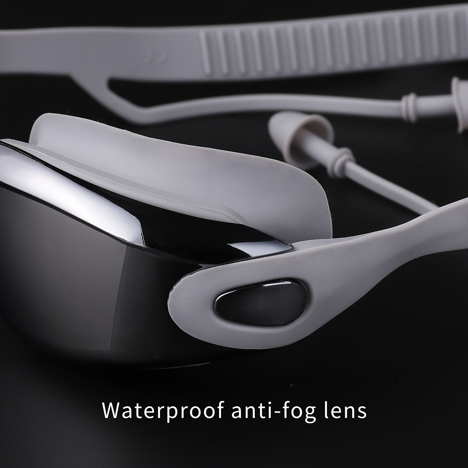 Electroplated Swimming Goggles Anti Fog Glasses & Earplugs