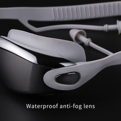 Electroplated Swimming Goggles Anti Fog Glasses & Earplugs