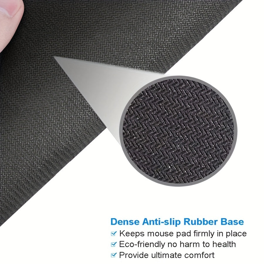 Textured Mouse Mat Non Slip Rubber Base Mousepad 24x13x0.7cm