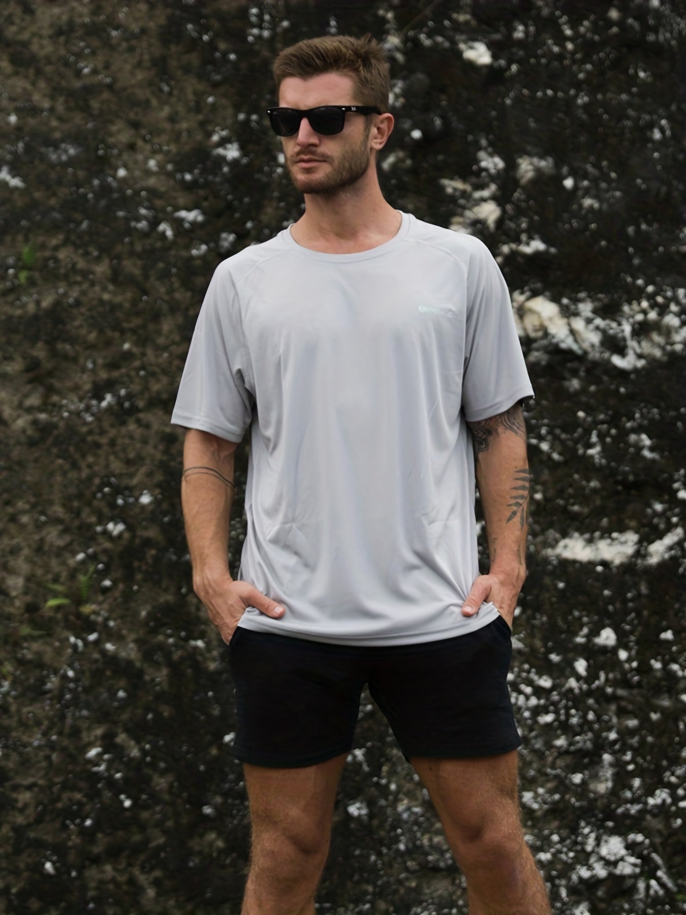 3 Pcs Men's UPF 50 Sun Protection T shirt Short Sleeve Quick Dry Tops
