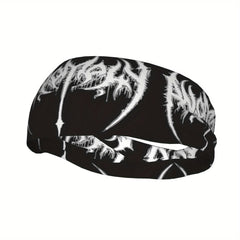 Death Metal Sports Headband Sweat Wicking Stretchy Polyester for Gym