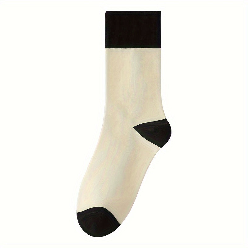 5 Pairs Thermal Winter Socks Soft & Comfy Crew Socks Stylish Multicolor
