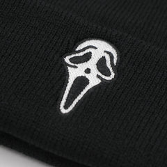 90s Horror Skull Embroidered Beanie Unisex Solid Skull Cap Hip Hip Warm Knit Hat