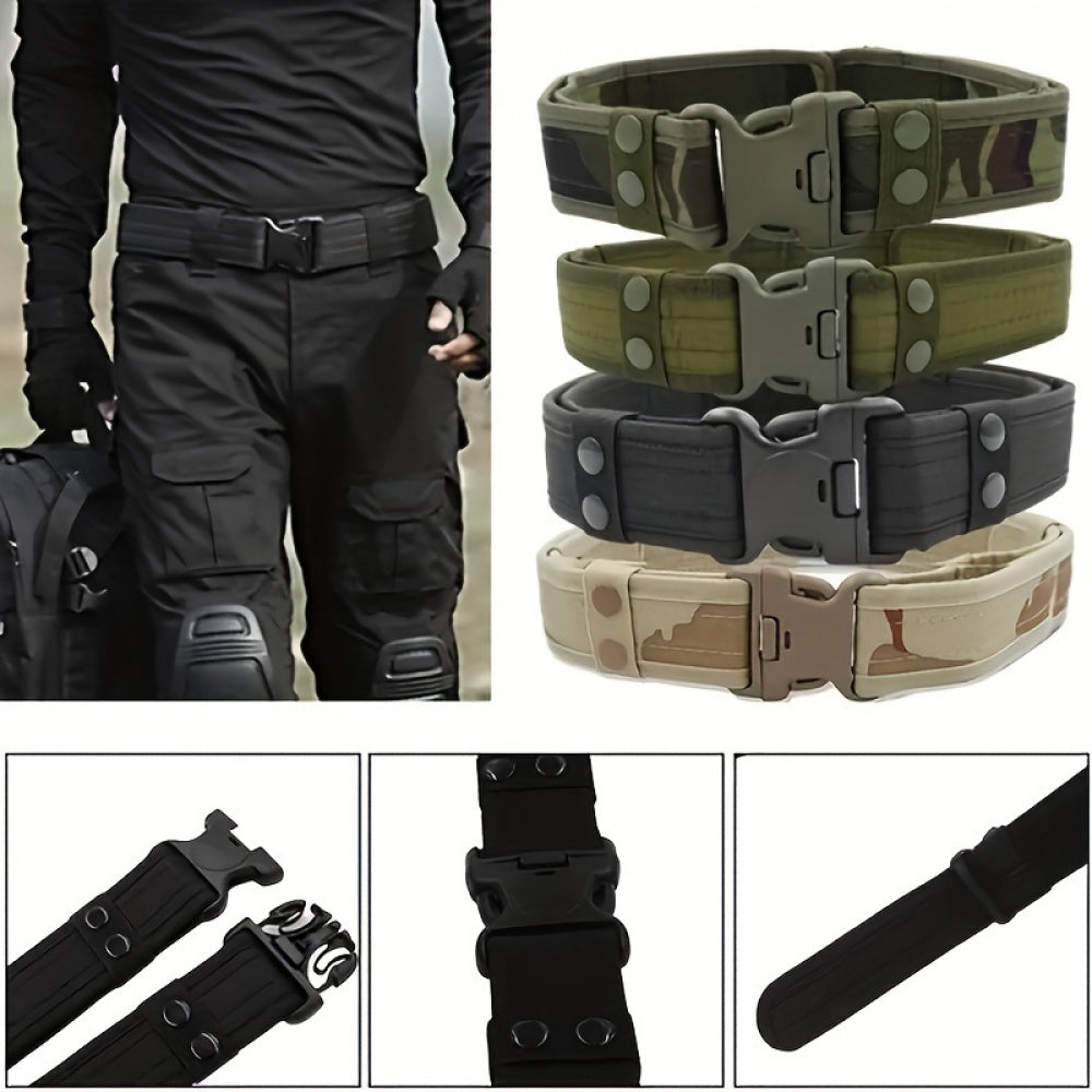 Combat Outdoor Belt with Quick Release Buckle Camouflage