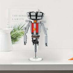 Mecha Toilet Cartoon Figure Block Model MOC Red Accents Perfect Gift for Fans