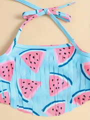 Toddler Girls Watermelon Bikini Set Fruits Print Swimsuit