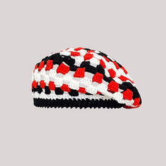 Hollow Out Beret Crochet Beret Cap Lightweight Women Painter Cap