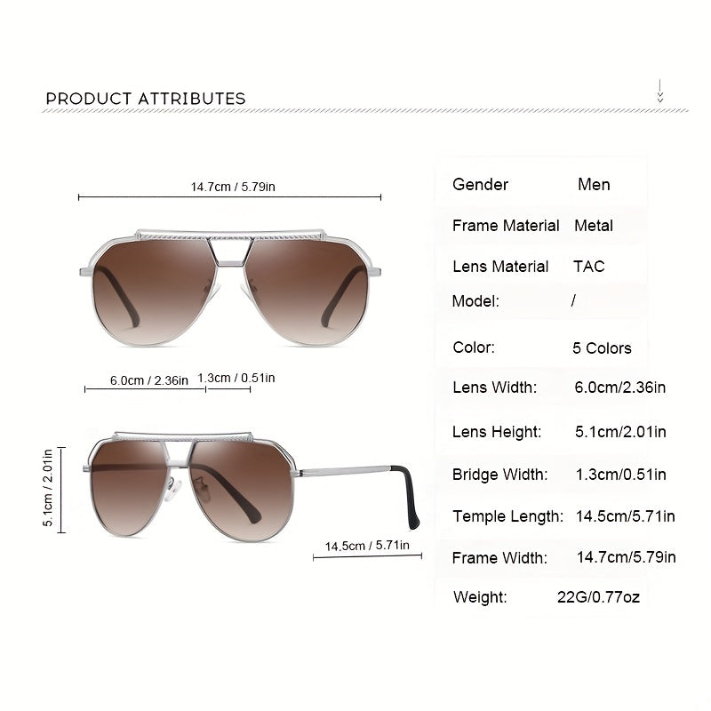 Men's Polarized Metal Sunglasses UV Protection