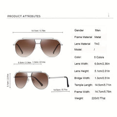 Men's Polarized Metal Sunglasses UV Protection