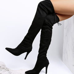 Women's Thigh High Boots Pointed Toe & Stiletto Heel Shoes Booties