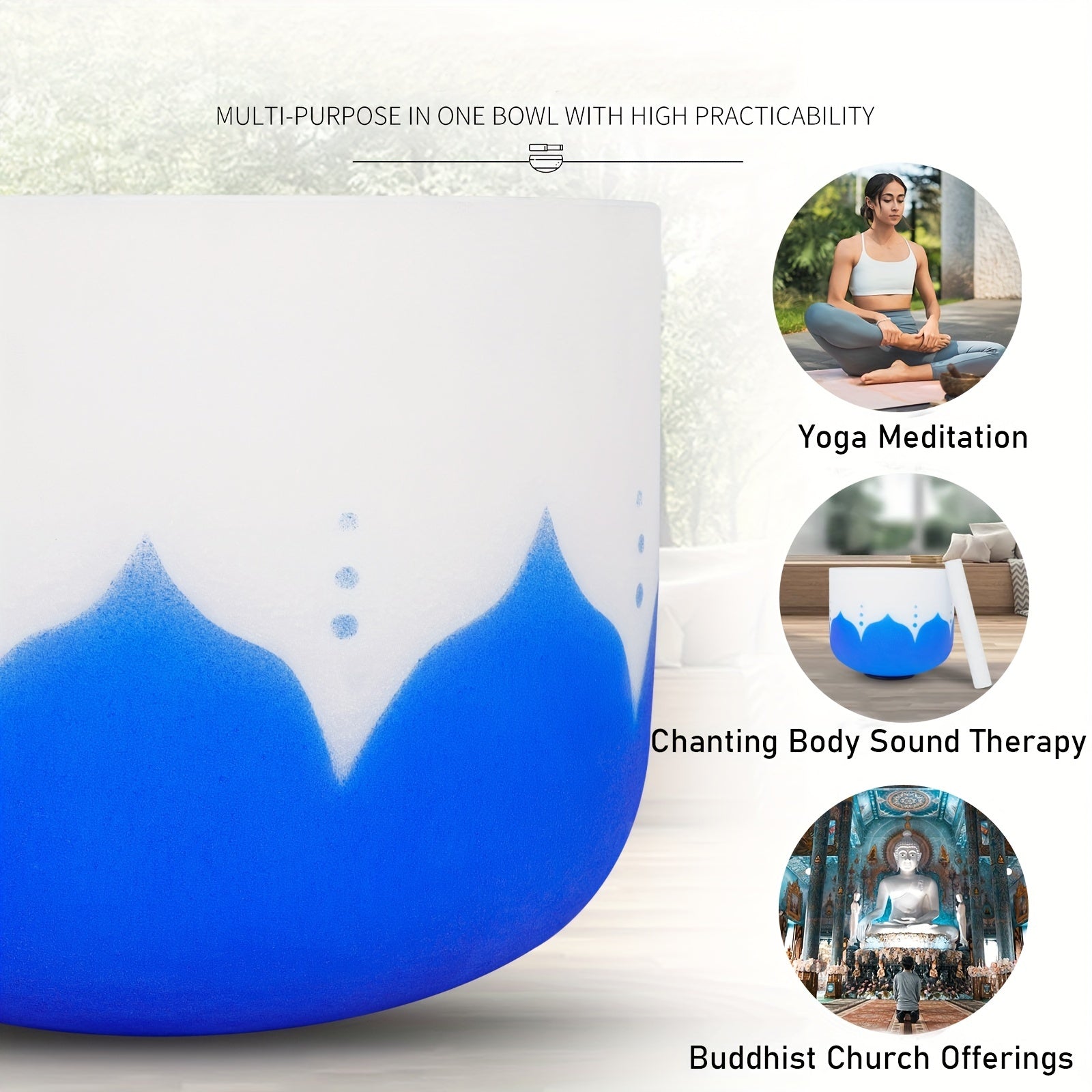 Lotus Crystal Bowl Set - Experience Healing Sound 15-56cm