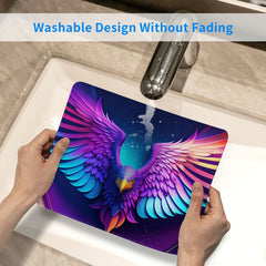 Square Sewn Edge Mouse Pad Eagle Wings Pattern Office Home Gaming Desktop Laptop