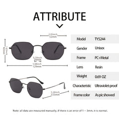 Multicolor Metal Men Glasses Anti UV Inkjet With Zipper Box