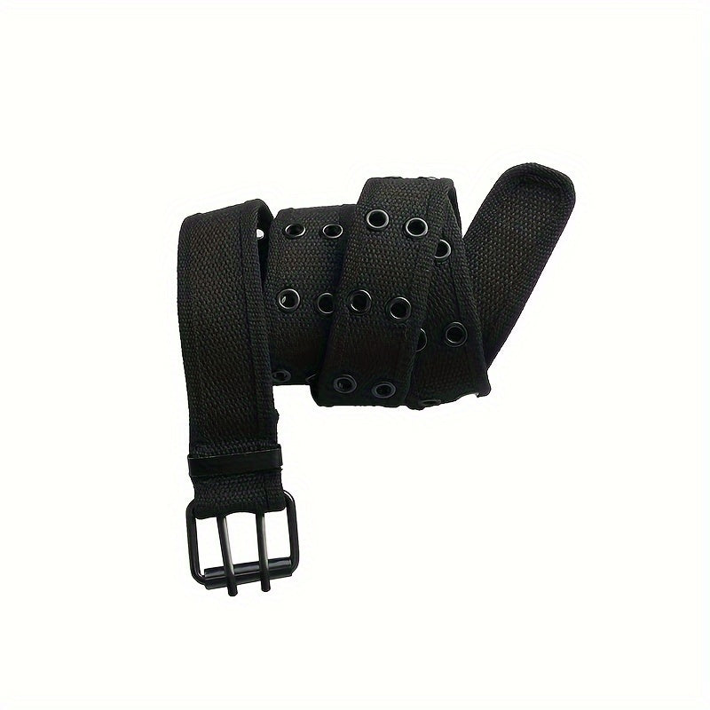 Men's Casual Sport Belt Double Row Holes