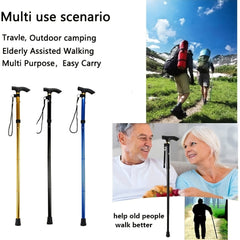 Telescopic Foldable Crutches Trekking Poles Multifunctional Walking Sticks