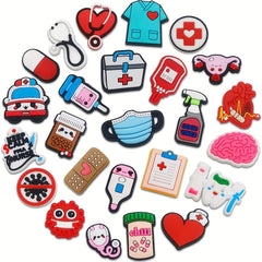20PCS Random Medical Shoe Charms For Clogs Sandals Women Girls