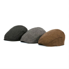 Adjustable Fleece Newsboy Cap for Men