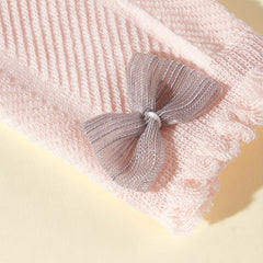 Baby Girls Bow Ruffled Pantyhose for Summer & Spring