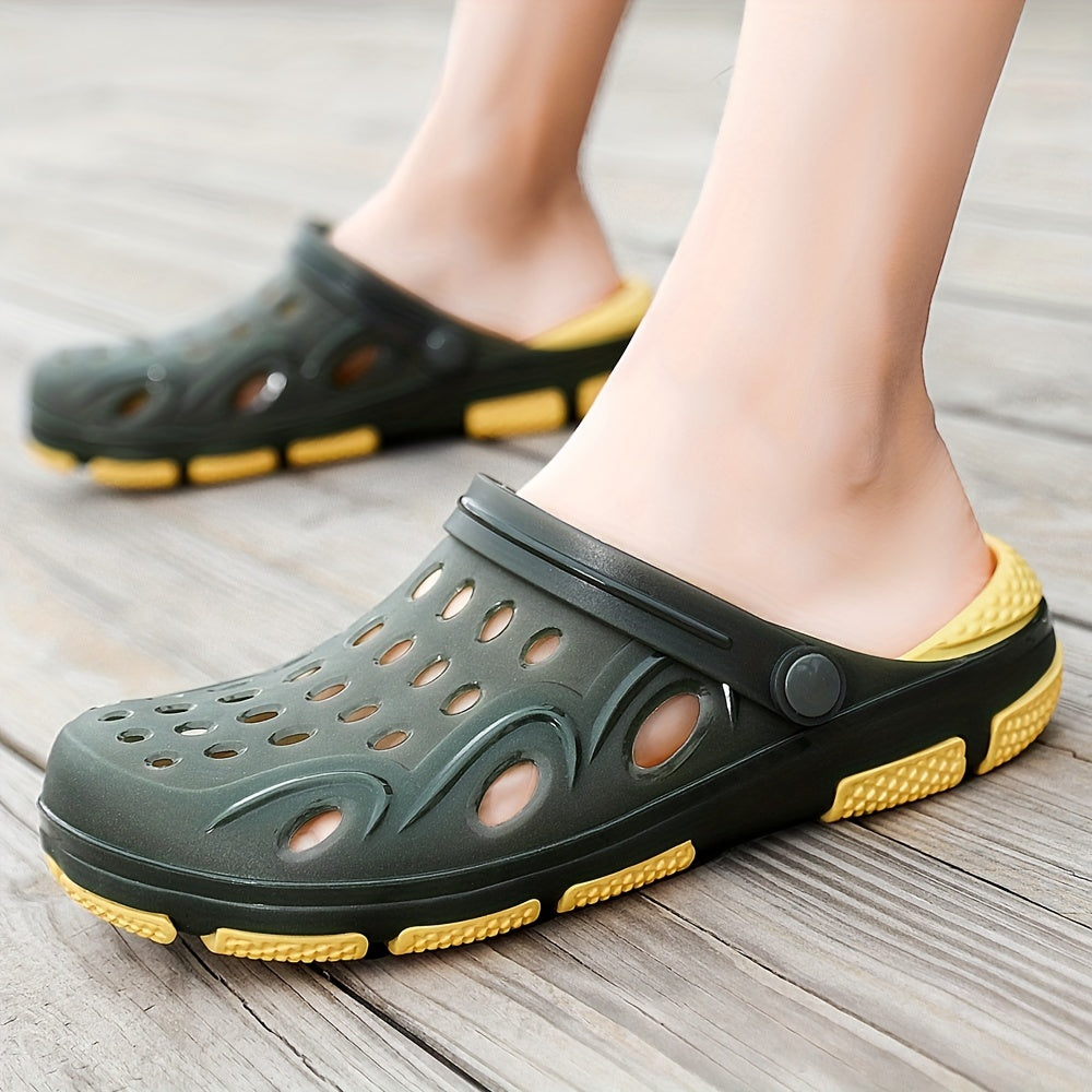Men's Casual Hollow Out Platform Clogs