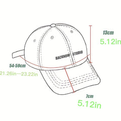 Men's Cotton R Letter Baseball Cap Sunshade Peaked Cap