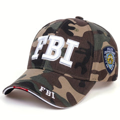 Men's Embroidered Camo Baseball Cap for Outdoor Activities